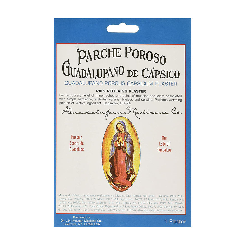 Porous Capsicum External Medicated Plaster By Guadalupano - 4.5 X 7 Inches